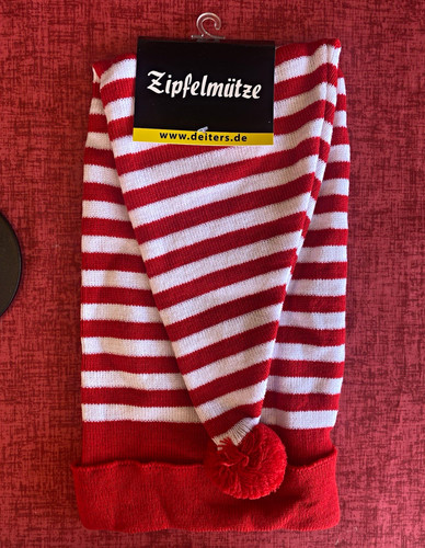 Deiters zipfelmütze rot weiß - zipfelmütze, rot/weiß